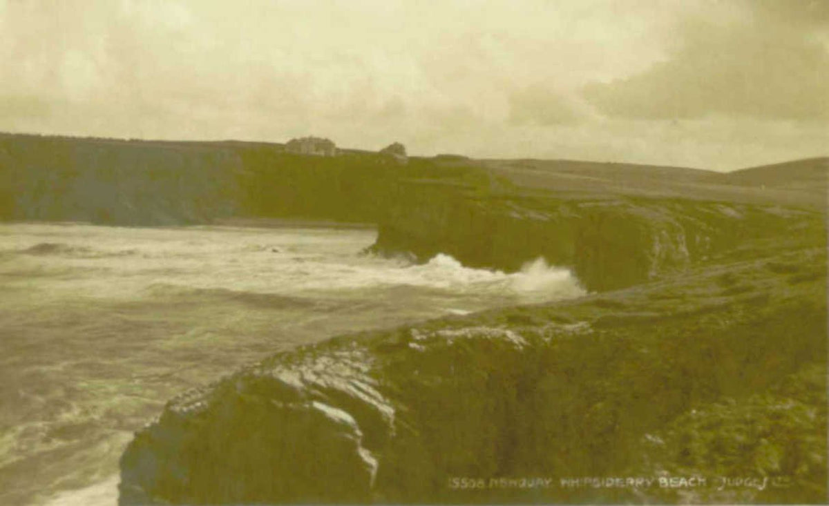 whitby harbour highcliffVintage 1880s 1900s A4 Photo Print