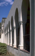 white arcade columns 1980s 1990s A4 Photo Print