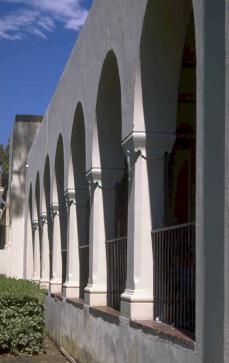 white arcade columns 1980s 1990s A4 Photo Print