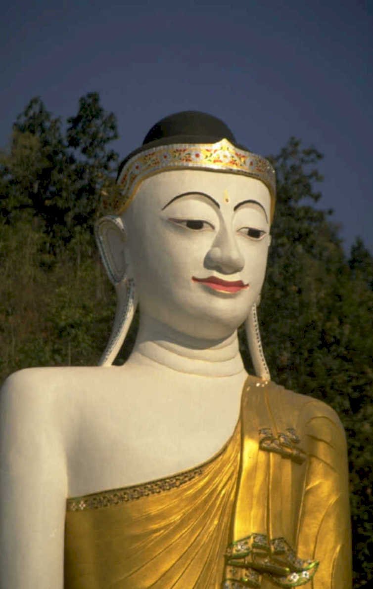 white buddha statue 1980s 1990s A4 Photo Print