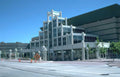 white building plaza Vintage A4 Photo Print