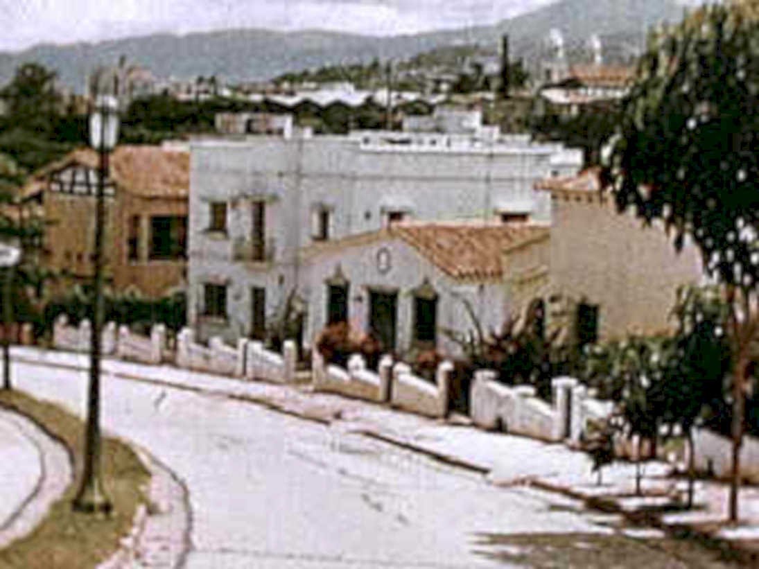 white building street1980s 1990s A4 Photo Print