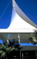 white canopy structure 1980s 1990s A4 Photo Print