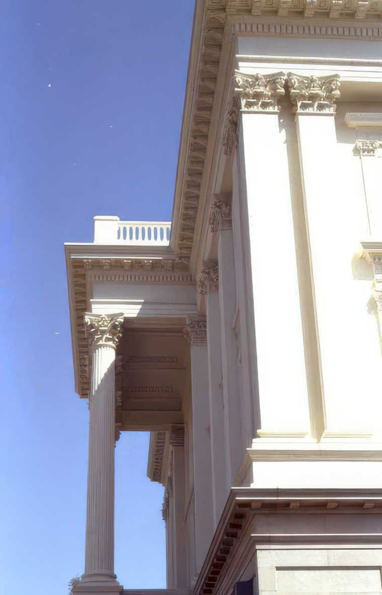 white capitol columns Vintage A4 Photo Print