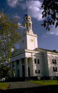 white church clock 1980s 1990s A4 Photo Print