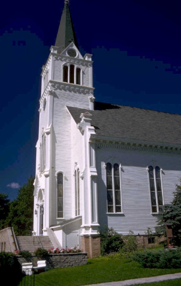 white church exterior 1980s 1990s A4 Photo Print