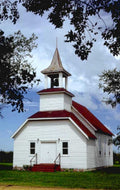 white church tower 1980s 1990s A4 Photo Print 42