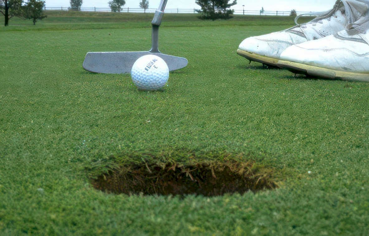 white golf ball Vintage A4 Photo Print