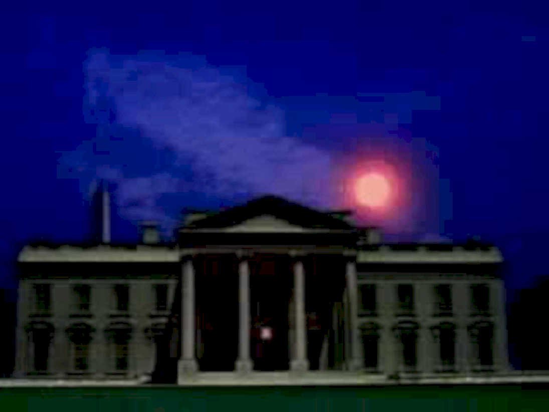 white house night1980s 1990s A4 Photo Print