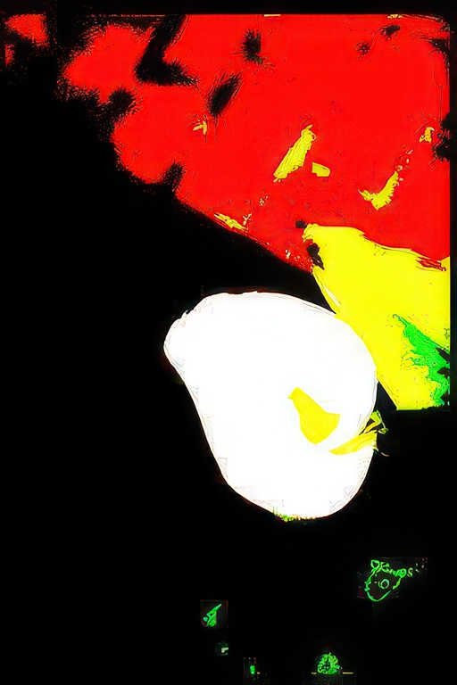 white lily flame Vintage A4 Photo Print
