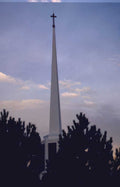 white obelisk cross Vintage A4 Photo Print