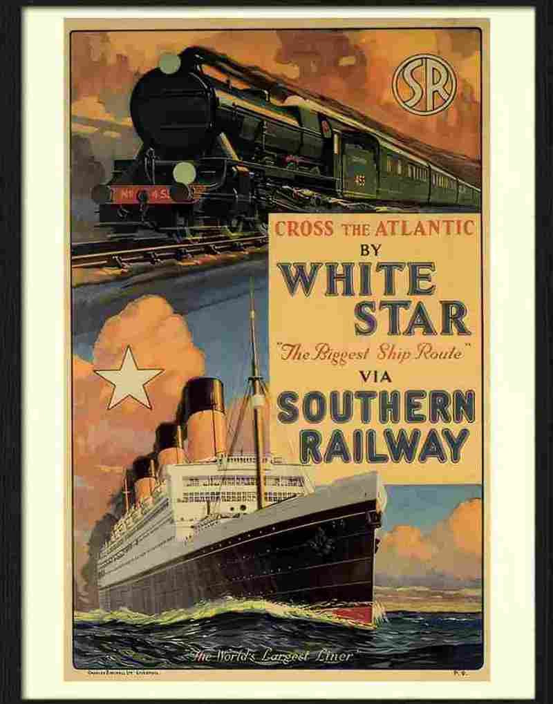 white star southern railway travel poster mcdowell 1925 Advert A4 Photo Print