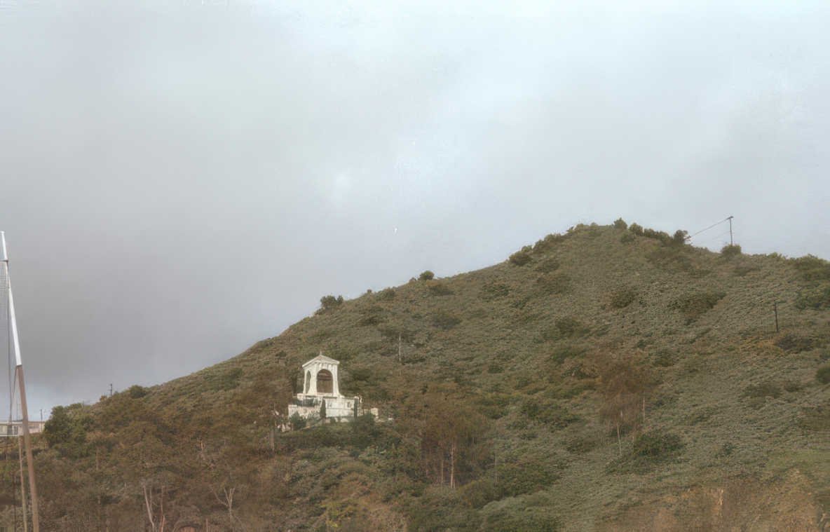 white stone monument Vintage A4 Photo Print
