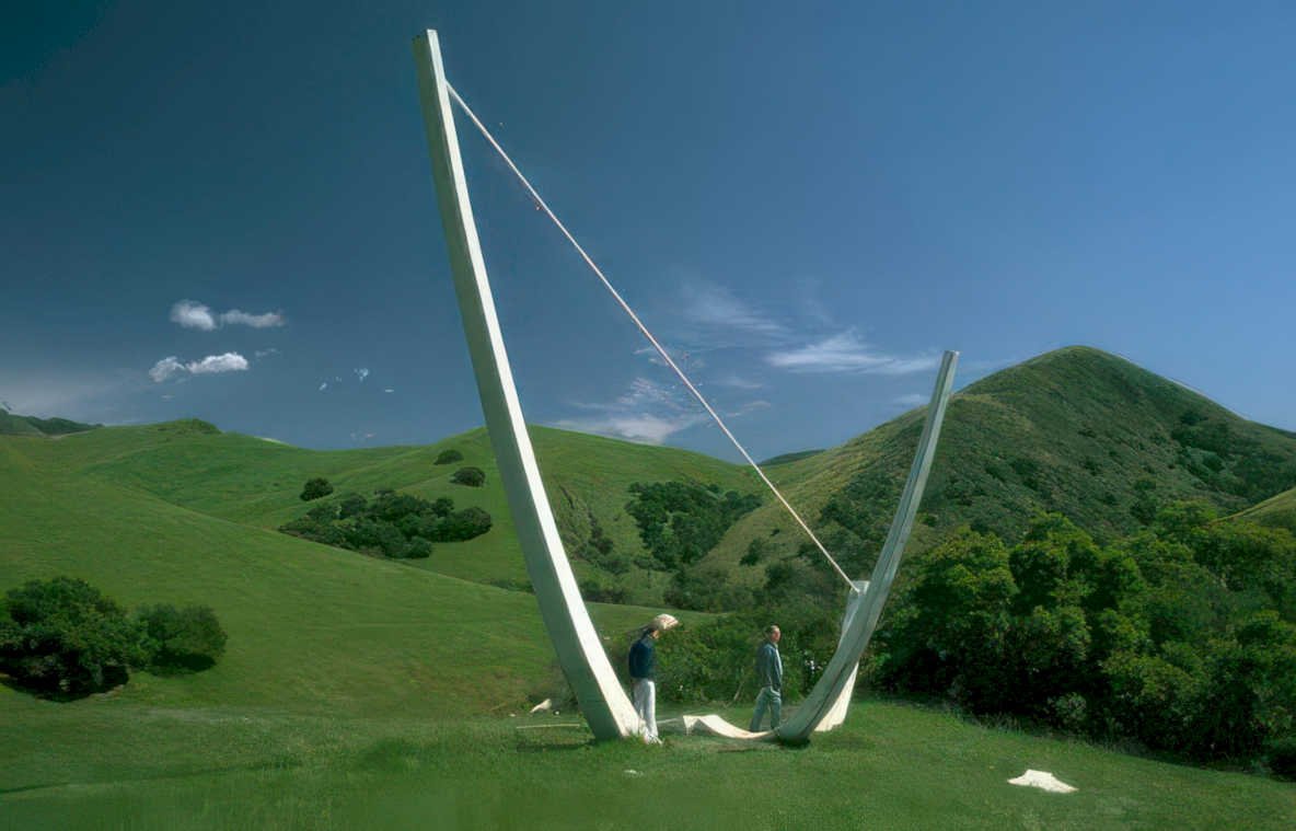 white triangle sculpture Vintage A4 Photo Print