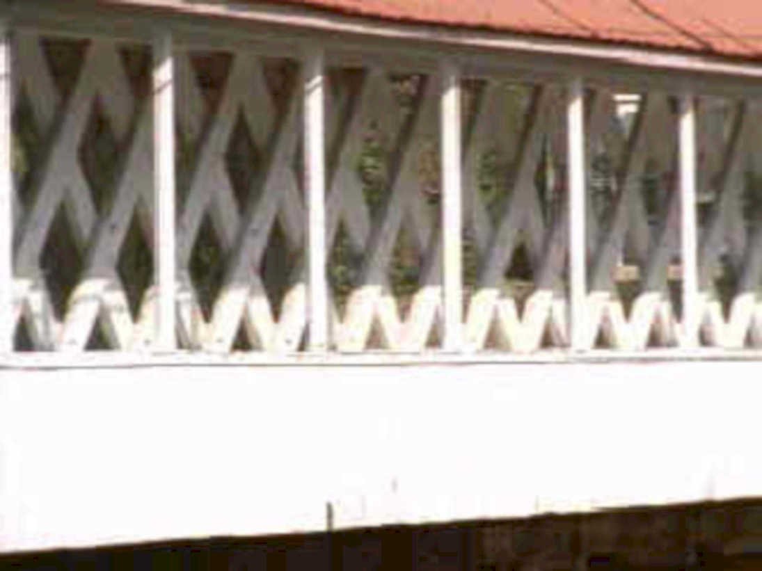 whitelatticeporch diamondpattern1980s 1990s A4 Photo Print