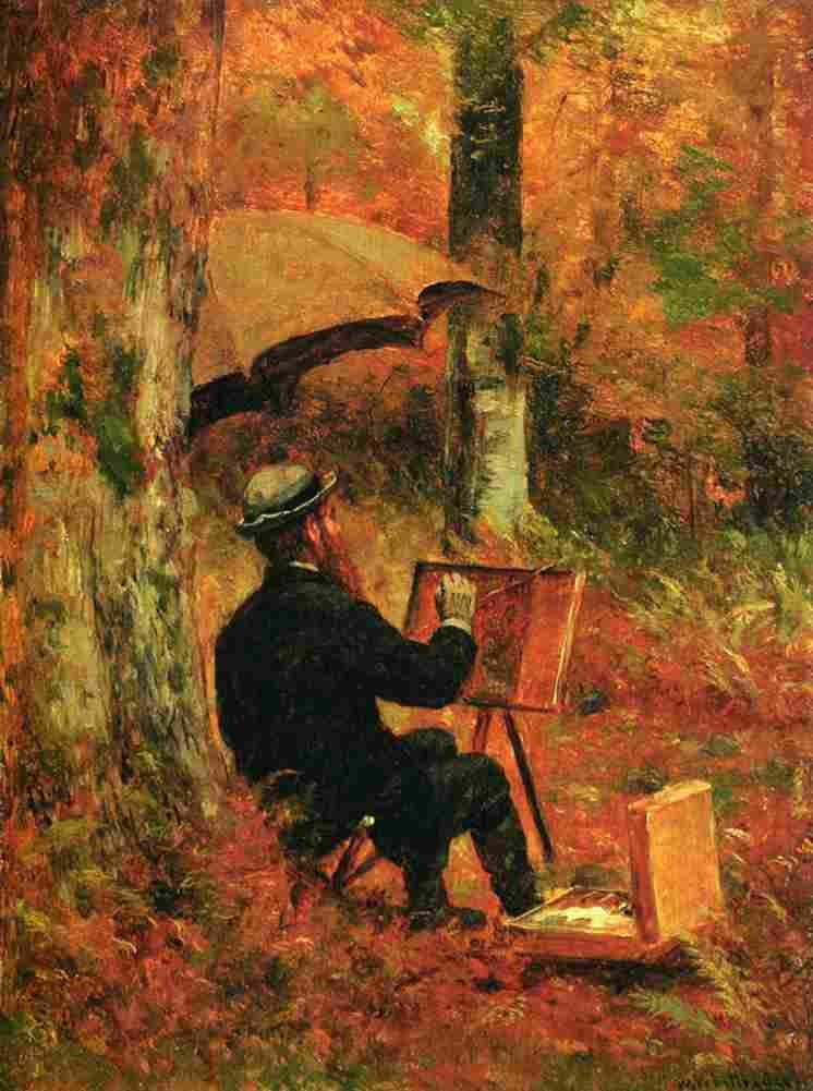 whittredge an artist at his easel Art A4 Photo Print