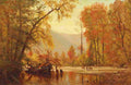 whittredge autumn on the delaware Art A4 Photo Print
