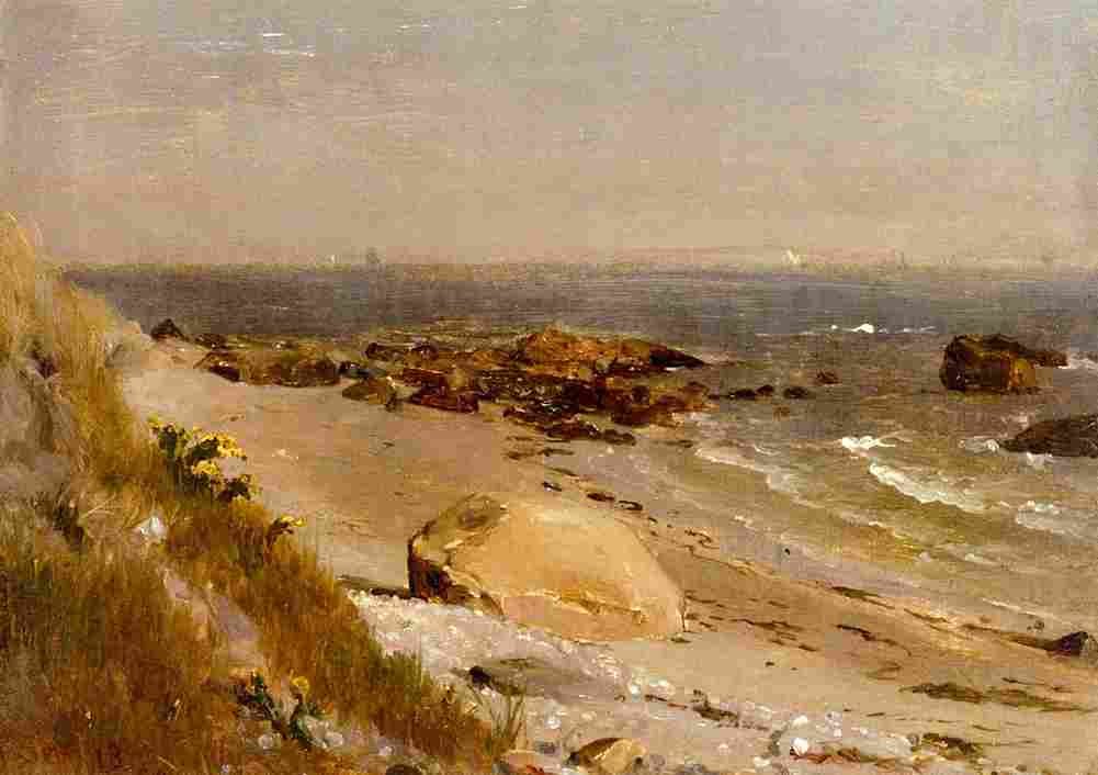 whittredge beach scene narragansett bay Art A4 Photo Print