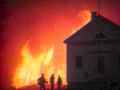 wildfire house flames1980s 1990s A4 Photo Print