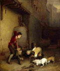 wilkie david boys digging for rats Art A4 Photo Print