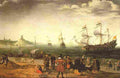 willa Coastal Landscape with Ships Art A4 Photo Print