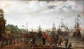 willa Preparatory Battle Between Dutch and English Ships Art A4 Photo Print