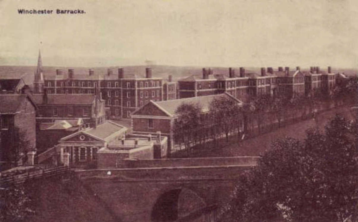 winchester barracks postcardVintage 1880s 1900s A4 Photo Print