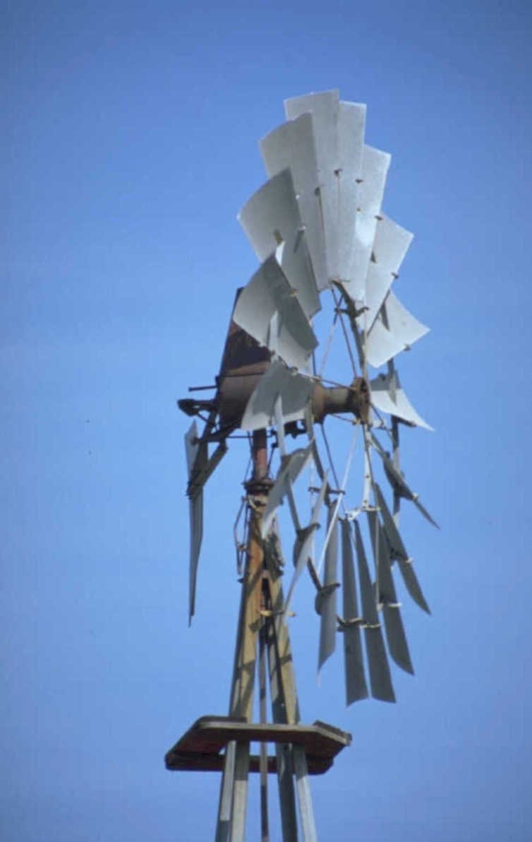 windmill blue sky 1980s 1990s A4 Photo Print