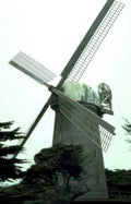 windmill coast scene Vintage A4 Photo Print