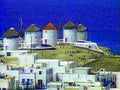 windmills paros sea1980s 1990s A4 Photo Print