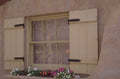 window shutters flowers 1980s 1990s A4 Photo Print