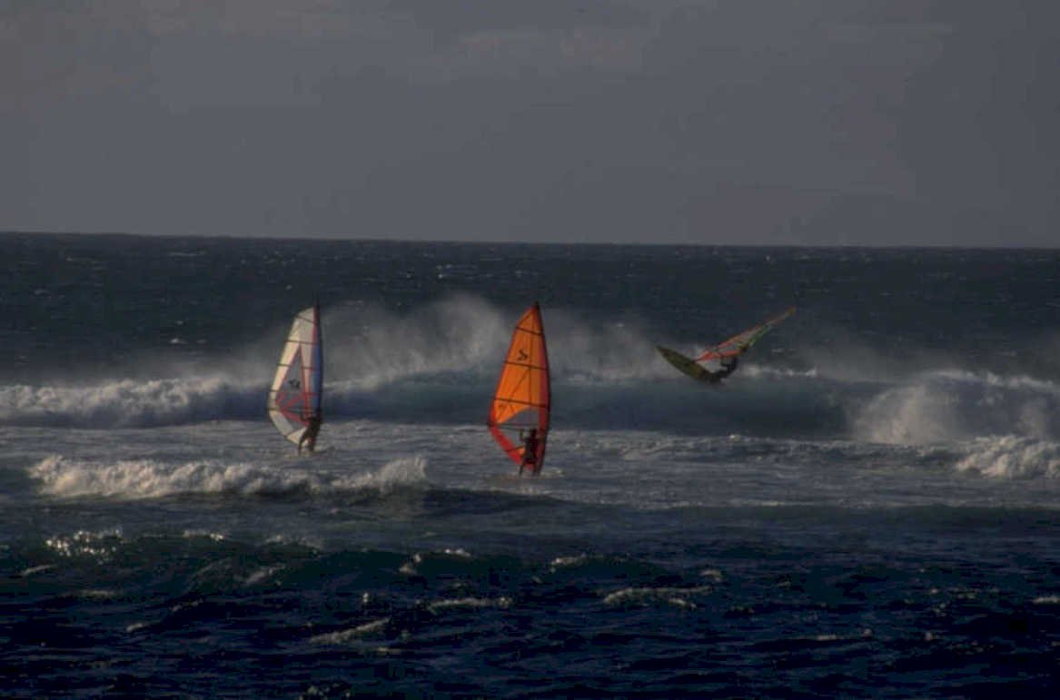 windsurfers ocean sails 1980s 1990s A4 Photo Print