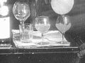 wine glasses bottle1980s 1990s A4 Photo Print
