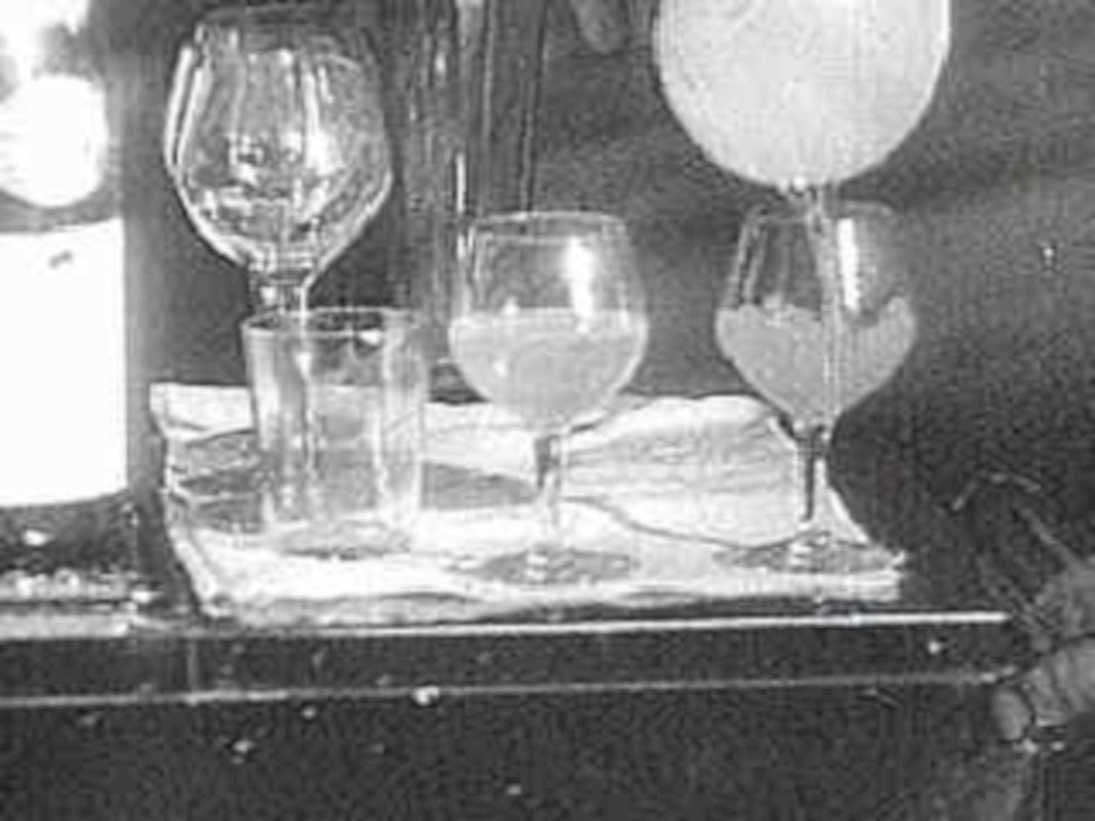 wine glasses bottle1980s 1990s A4 Photo Print