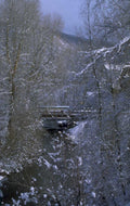 winter bridge snow 1980s 1990s A4 Photo Print 42