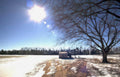 winter derrick snow Vintage A4 Photo Print