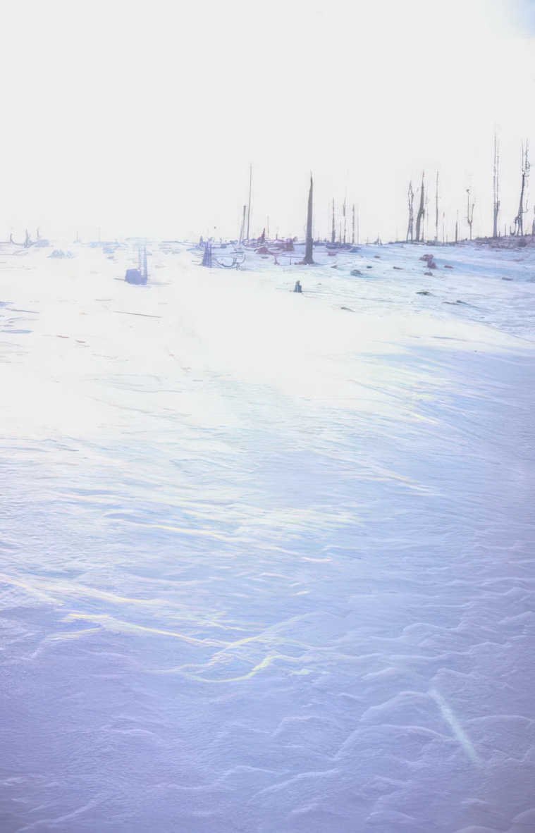 winter ice fishing Vintage A4 Photo Print