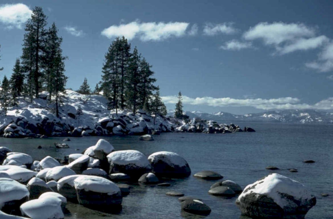 winter lake tahoe 1980s 1990s A4 Photo Print