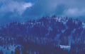 winter mountain scape Vintage A4 Photo Print