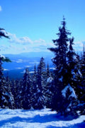 winter mountains snow1980s 1990s A4 Photo Print