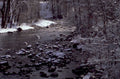 winter stream landscape 1980s 1990s A4 Photo Print