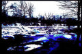 winter stream landscape Vintage A4 Photo Print