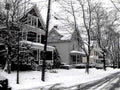 winter street house1980s 1990s A4 Photo Print