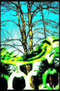 winter tree wall Vintage A4 Photo Print