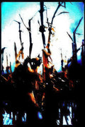 winterbranches bluesky Vintage A4 Photo Print