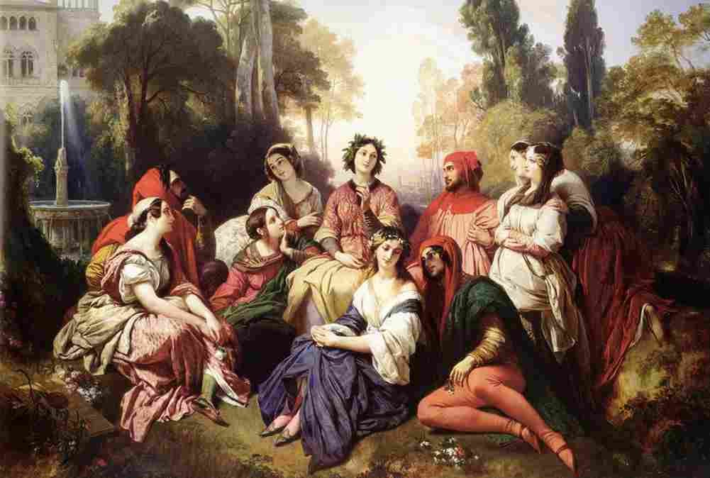 winterhalter The Decameron Art A4 Photo Print