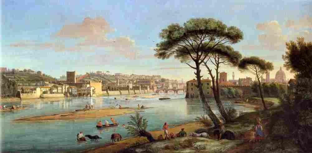 wittel view of florence and arno river Art A4 Photo Print