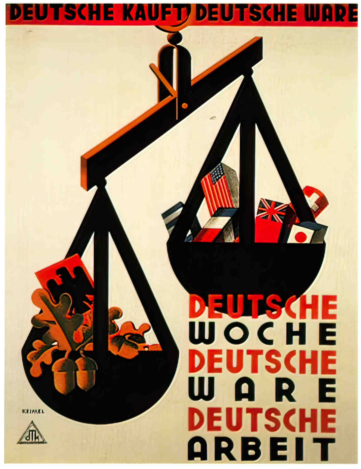woche Advert A4 Photo Print