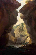 wolf Bridge and Gorges of Dala River in Leuekerbad View Towards the Mountain main Art A4 Photo Print