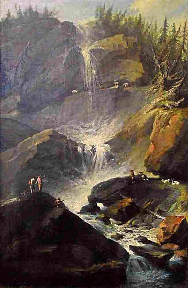 wolf The Upper Staubbachfall in the Lauterbrunnen Valley Art A4 Photo Print